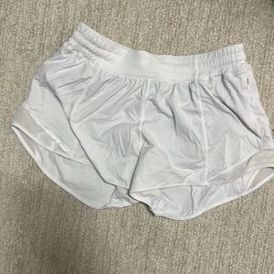 White Lululemon shorts